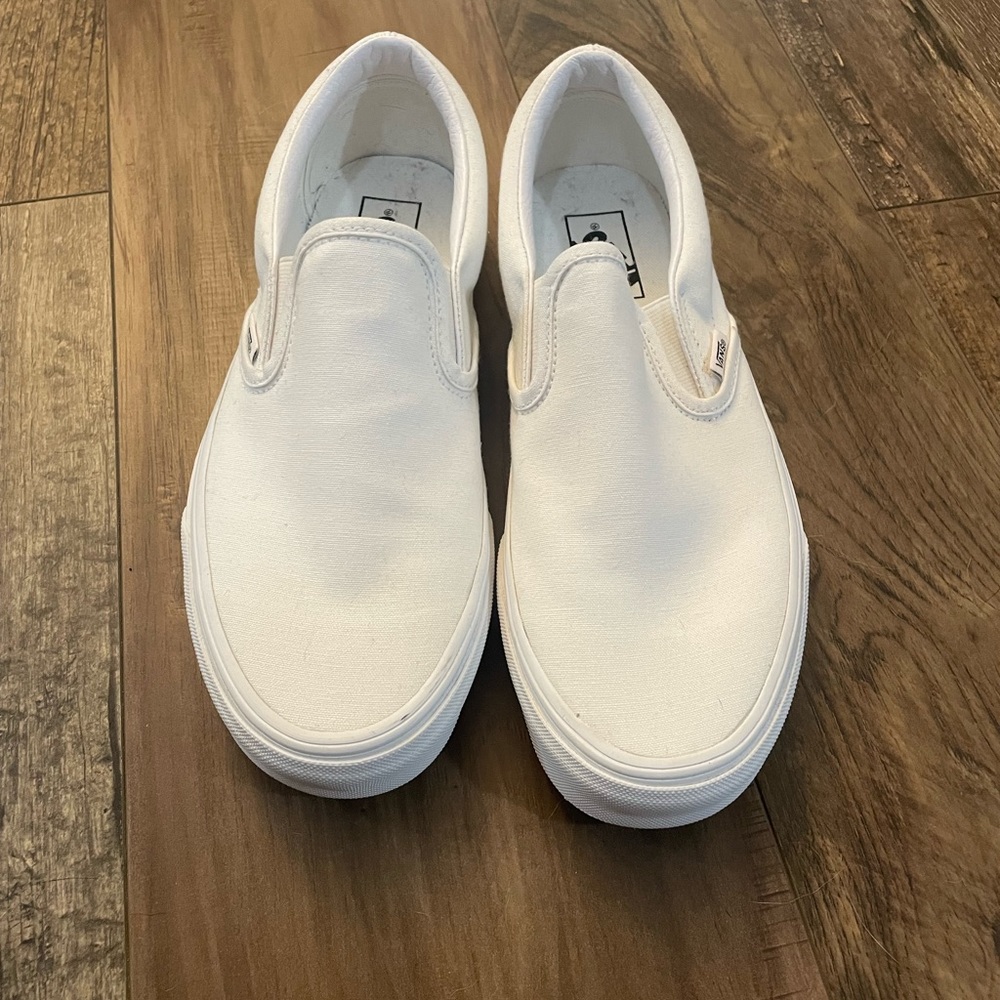 White Vans Slip-on Shoes. Never been worn